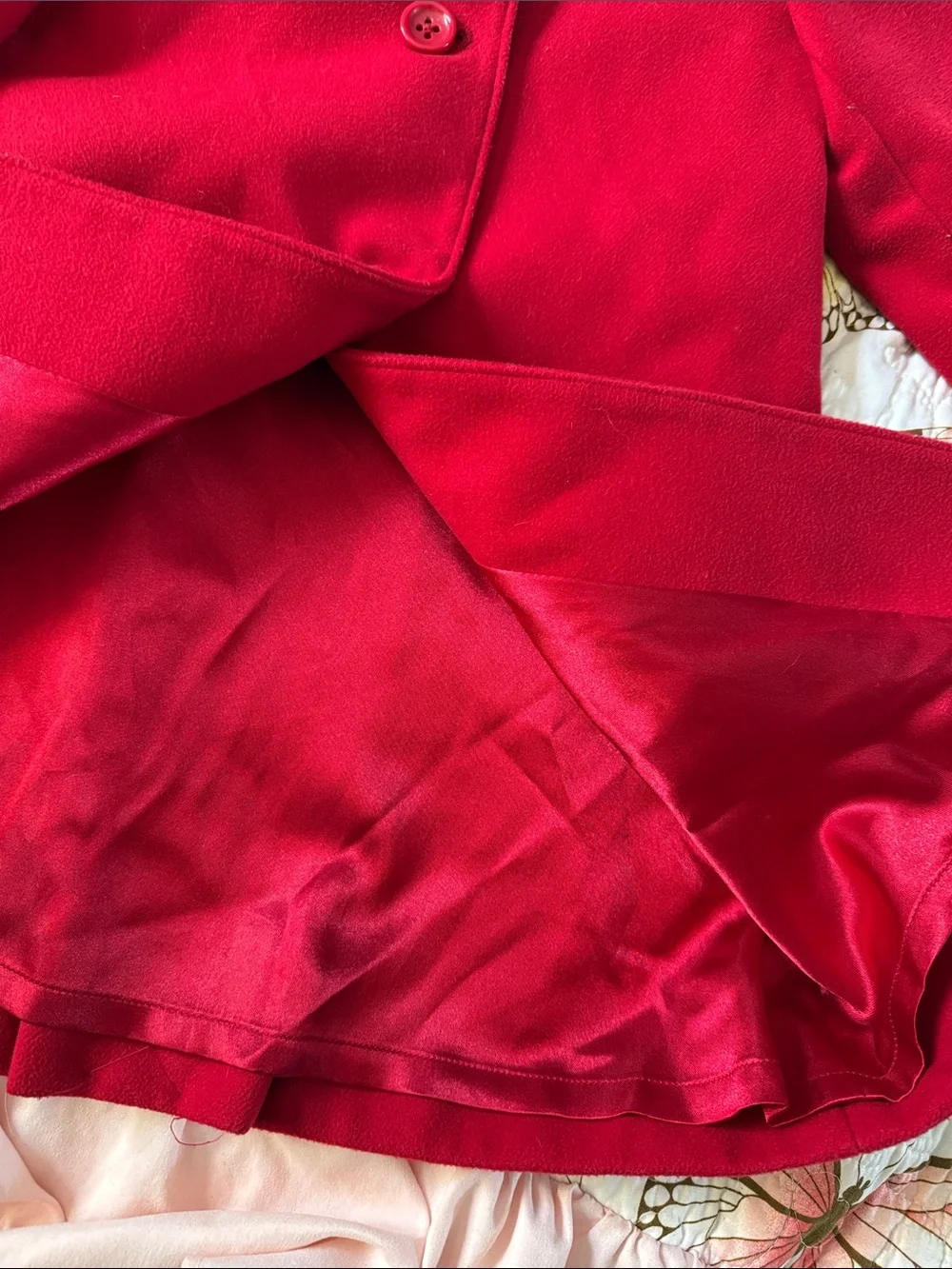 Gymboree Red Girls' Pea Coat with Stand Collar